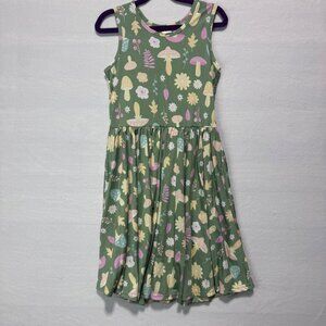 Girls Dress Size 8/10 DotDotSmile Tank Green with Mushrooms New with Tags